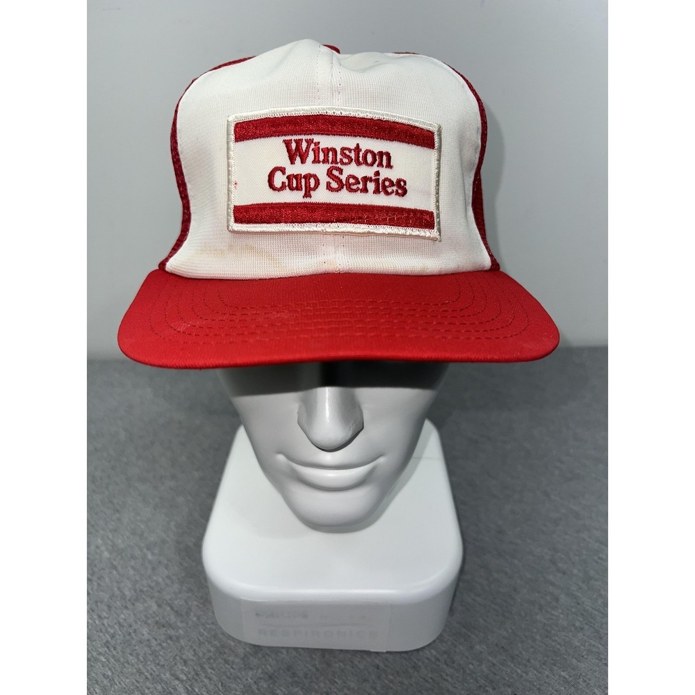 Vintage Winston Cup Series Hat Cap Snap Back One Size Red White NASCAR Racing